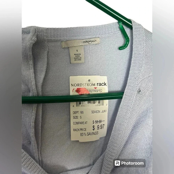 Halogen Light purple gray top with buttons up back Size Small - Picture 2 of 7